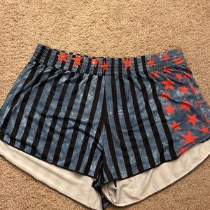 Large Harley Quinn Birds Of Prey Stars and Stripes swim shorts